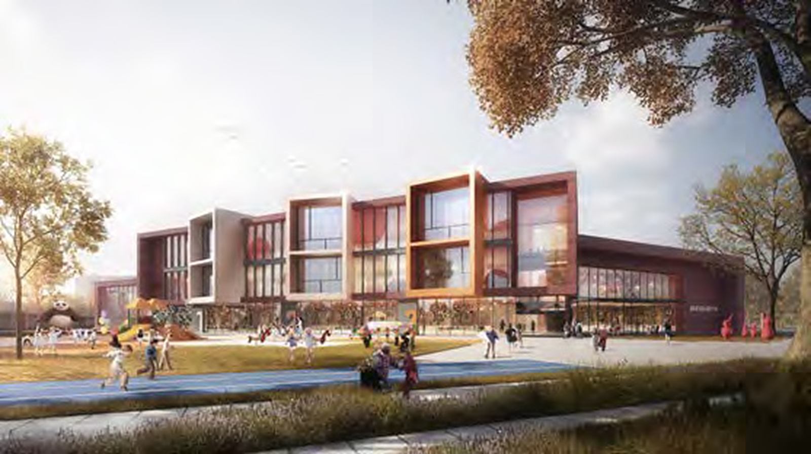 Fushun Experimental Middle School — Street frontage.