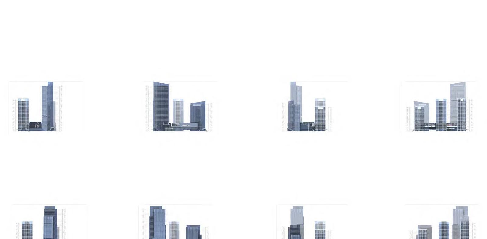 Shijiazhuang CBD Office & Commercial Complex — Massing study