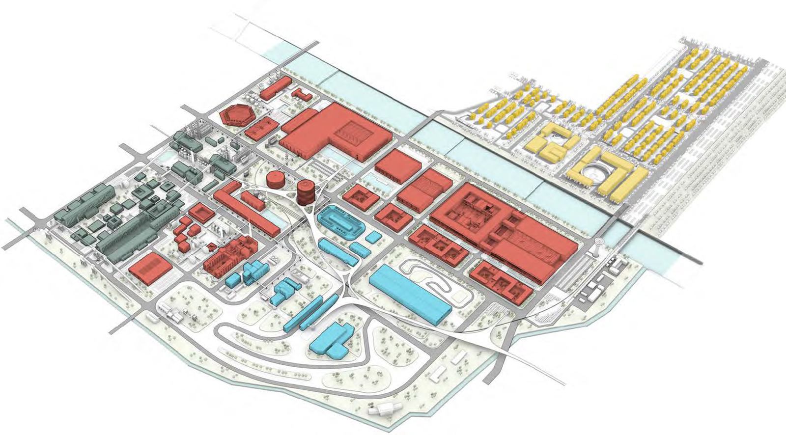 Shougang Qinhuangdao Racing Valley — The park's zones.