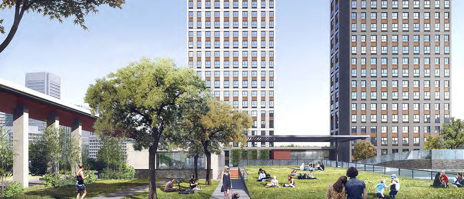 Vanke Jiugong Rental Housing — Planted terrace.