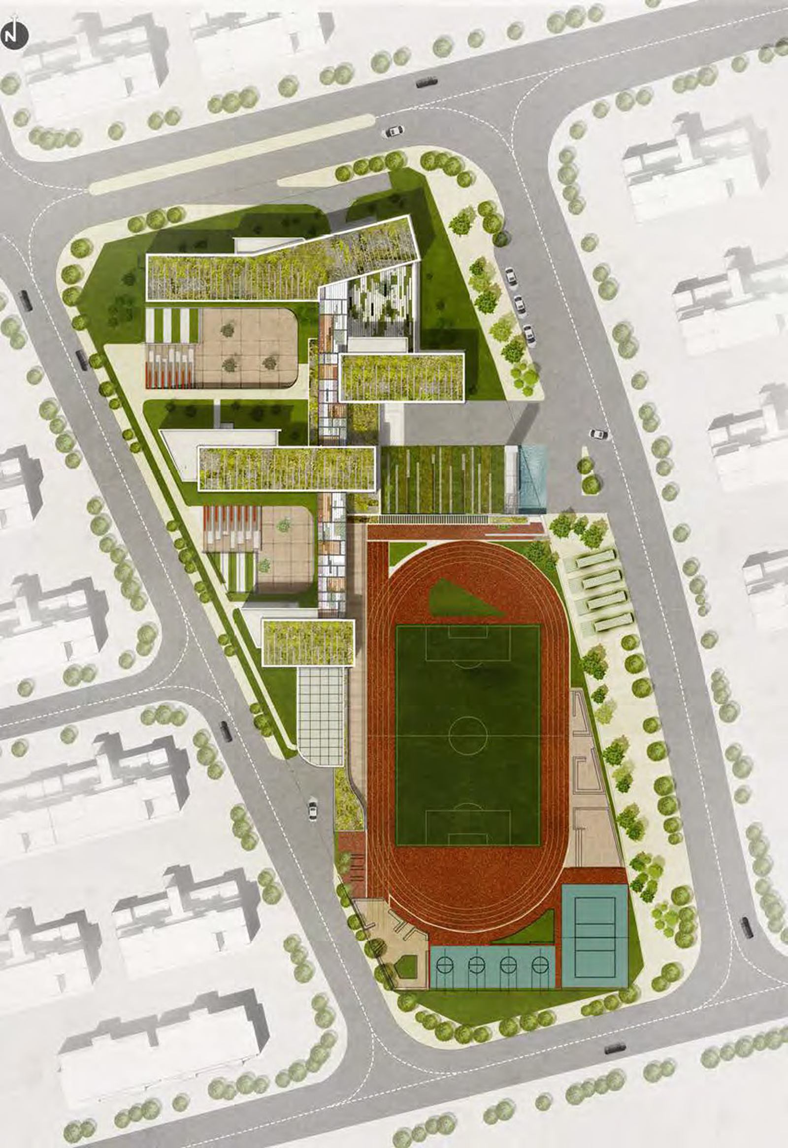 Xi'an Vanke Lidesi Primary School — Site plan